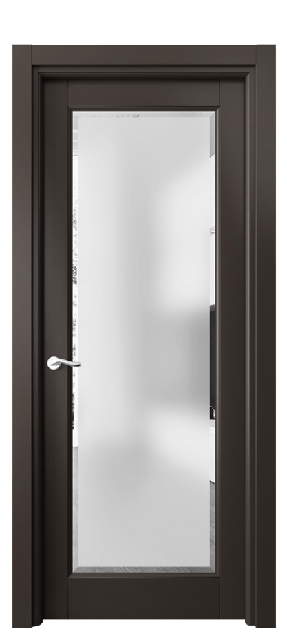 Дверь межкомнатная Лигнум 0700 Матовый антрацит Сатинированное стекло с фацетом Гладкий наличник МАН Цена 116520 ₽ Наличники уже входят в базовый комплект. Фабрика дверей Волховец 8 (800) 551 43 19 Межкомнатная дверь Лигнум 0700 Матовый антрацит Сатинированное стекло с фацетом Цена 116520 ₽ | Volhovec