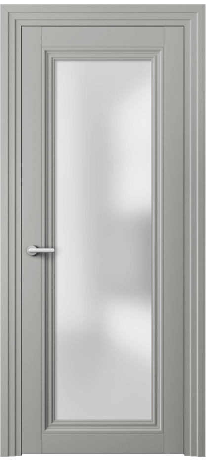 Дверь межкомнатная Centro 2502 Матовый нейтральный серый Сатинированное стекло Каскадный наличник МНСР Цена 3650 AZE Наличники уже входят в базовый комплект. Фабрика дверей Волховец 8 (800) 551 43 19 Межкомнатная дверь Centro 2502 Матовый нейтральный серый Сатинированное стекло Цена 3650 AZE | Volhovec