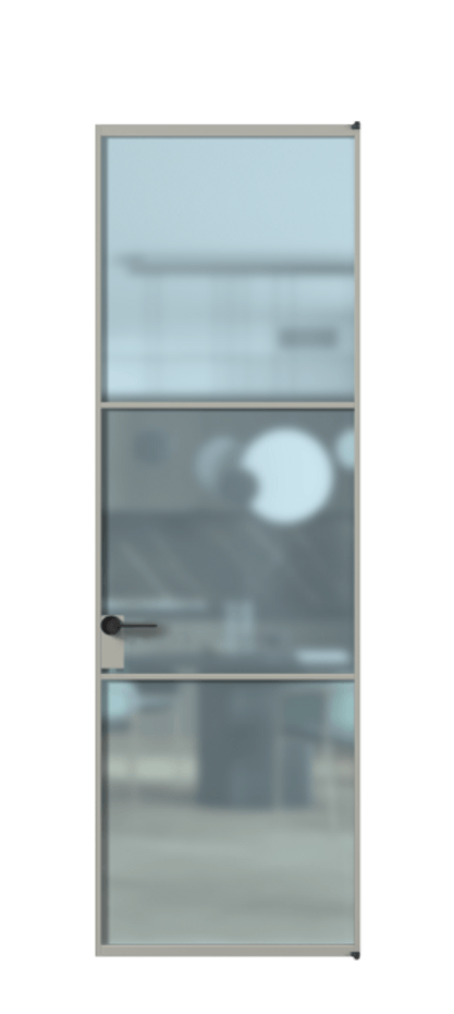 Алюминиевая дверь АЛПЛ040.03 Алюминий нейтральный серый Сатинированное голубое стекло, триплекс. Без короба АНСР Цена 123970 Стоимость комплекта двери включает:
1. Полотно (600/650/700/750/800/850/900/950*2000-2400 мм).
2. Короб
3. Комплект фурнитуры (2 торцевые петли и магнитный замок с ответной планкой). Фабрика дверей Волховец 8 (800) 551 43 19 Алюминиевая дверь АЛПЛ040.03 Алюминий нейтральный серый Сатинированное голубое стекло, триплекс Цена 123970 | Volhovec