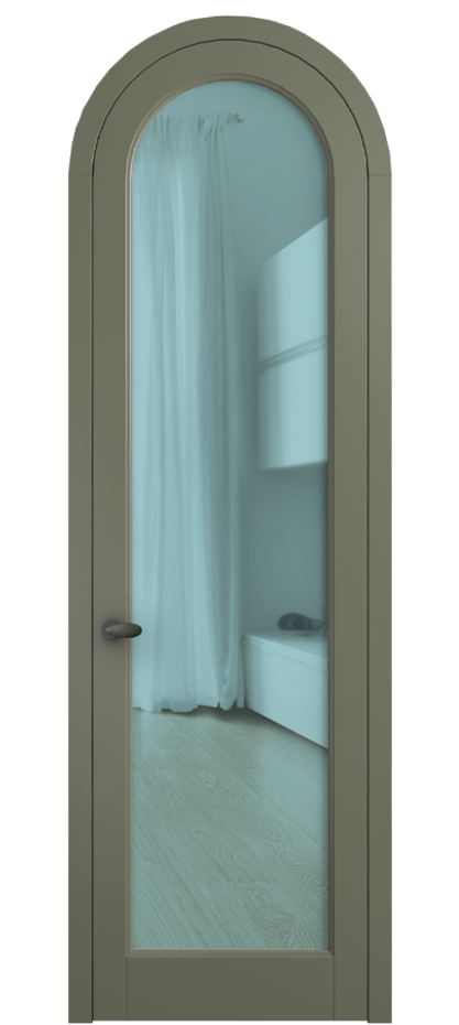 Дверь межкомнатная Palazzo 6814 Матовый оливковый тёмный Прозрачное голубое стекло, триплекс 0536R МОТ Цена 844100 AMD Наличники уже входят в базовый комплект. Фабрика дверей Волховец 8 (800) 551 43 19 Межкомнатная дверь Palazzo 6814 Матовый оливковый тёмный Прозрачное голубое стекло, триплекс Цена 844100 AMD | Volhovec