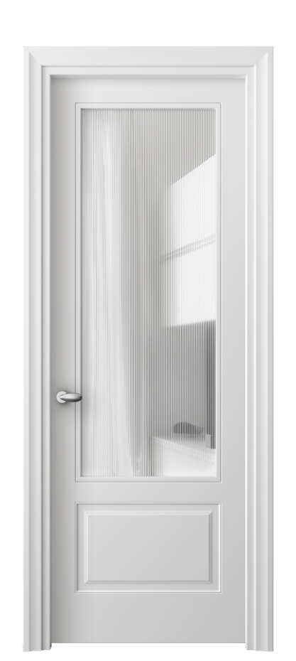 Дверь межкомнатная Esse 8542 Матовый белоснежный Рифлёное стекло "Дюна", триплекс Фигурный универсальный наличник МБЛ Цена 76299 ₽ Наличники уже входят в базовый комплект. Фабрика дверей Волховец 8 (800) 551 43 19 Межкомнатная дверь Esse 8542 Матовый белоснежный Рифлёное стекло "Дюна", триплекс Цена 76299 ₽ | Volhovec