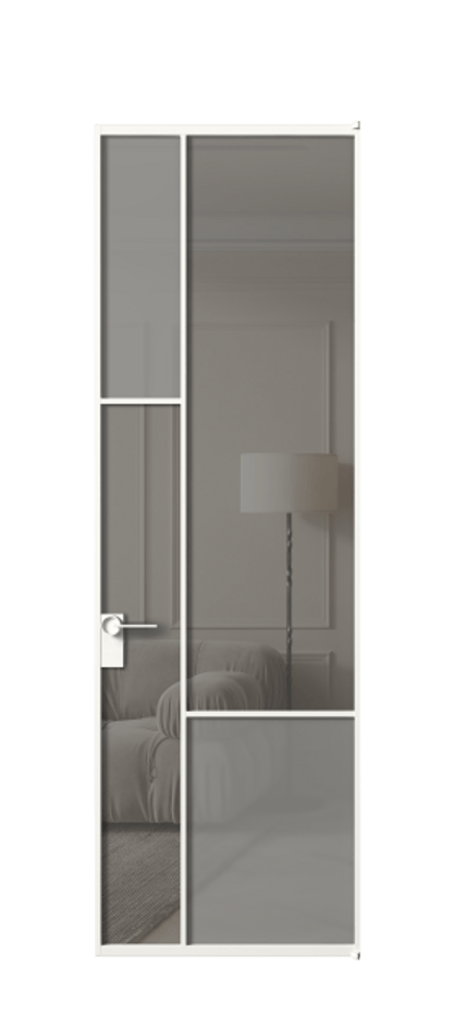 Дверь межкомнатная Mosaic АЛПЛ041.13 Алюминий Белый Сатинированное серое стекло, триплекс, 6 мм + Прозрачное серое стекло, триплекс Без короба бел Цена 123372 Стоимость комплекта двери включает:
1. Полотно (600/650/700/750/800/850/900/950*2000-2400 мм).
2. Короб
3. Комплект фурнитуры (2 торцевые петли и магнитный замок с ответной планкой). Фабрика дверей Волховец 8 (800) 551 43 19 Межкомнатная дверь Mosaic АЛПЛ041.13 Алюминий Белый Сатинированное серое стекло, триплекс, 6 мм + Прозрачное серое стекло, триплекс Цена 123372 ₽ | Volhovec