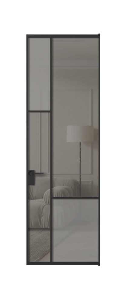 Дверь межкомнатная Mosaic АЛПЛ041.13 Алюминий Черный Сатинированное серое стекло, триплекс, 6 мм + Прозрачное серое стекло, триплекс, 6 мм Без короба чер Цена 123372 Стоимость комплекта двери включает:
1. Полотно (600/650/700/750/800/850/900/950*2000-2400 мм).
2. Короб
3. Комплект фурнитуры (2 торцевые петли и магнитный замок с ответной планкой). Фабрика дверей Волховец 8 (800) 551 43 19 Межкомнатная дверь Mosaic АЛПЛ041.13 Алюминий Черный Сатинированное серое стекло, триплекс, 6 мм + Прозрачное серое стекло, триплекс, 6 мм Цена 123372 ₽ | Volhovec