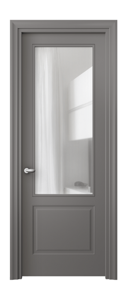 Дверь межкомнатная Esse 8552 Матовый классический серый Рифлёное стекло "Дюна", триплекс, 8 мм Фигурный универсальный наличник МКЛС Цена 57679 ₽ Наличники уже входят в базовый комплект. Фабрика дверей Волховец 8 (800) 551 43 19 Межкомнатная дверь Esse 8552 Матовый классический серый Рифлёное стекло "Дюна", триплекс, 8 мм Цена 57679 ₽ | Volhovec