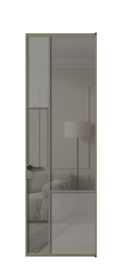 Дверь межкомнатная Mosaic АЛПЛ041.13 Алюминий оливковый тёмный Сатинированное серое стекло, триплекс, 6 мм + Прозрачное серое стекло, триплекс, 6 мм Без короба АОТ  Цена 156290 Стоимость комплекта двери включает:
1. Полотно (600/650/700/750/800/850/900/950*2000-2400 мм).
2. Короб
3. Комплект фурнитуры (2 торцевые петли и магнитный замок с ответной планкой). Фабрика дверей Волховец 8 (800) 551 43 19 Межкомнатная дверь Mosaic АЛПЛ041.13 Алюминий оливковый тёмный Сатинированное серое стекло, триплекс, 6 мм + Прозрачное серое стекло, триплекс, 6 мм Цена 156290 ₽ | Volhovec