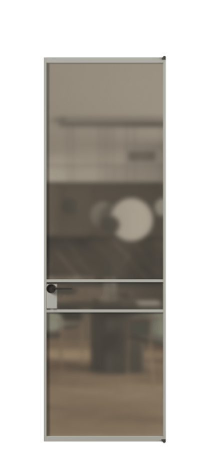 Алюминиевая дверь АЛПЛ040.02 Алюминий нейтральный серый Сатинированное бронзовое стекло, триплекс. Без короба АНСР Цена 123970 Стоимость комплекта двери включает:
1. Полотно (600/650/700/750/800/850/900/950*2000-2400 мм).
2. Короб
3. Комплект фурнитуры (2 торцевые петли и магнитный замок с ответной планкой). Фабрика дверей Волховец 8 (800) 551 43 19 Алюминиевая дверь АЛПЛ040.02 Алюминий нейтральный серый Сатинированное бронзовое стекло, триплекс Цена 123970 | Volhovec