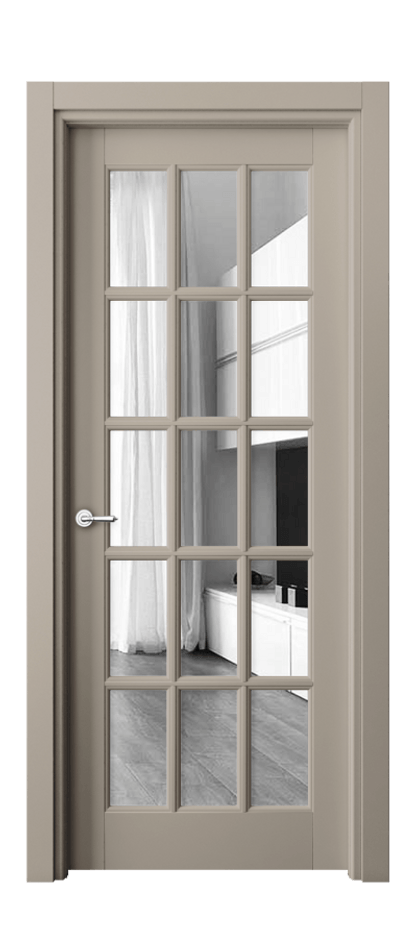 Дверь межкомнатная Тоскана Грильято 6311 Матовый бисквитный Двустороннее зеркало, триплекс Гладкий наличник МБСК Цена 117199 ₽ Наличники уже входят в базовый комплект. Фабрика дверей Волховец 8 (800) 551 43 19 Межкомнатная дверь Тоскана Грильято 6311 Матовый бисквитный Двустороннее зеркало, триплекс Цена 117199 ₽ | Volhovec