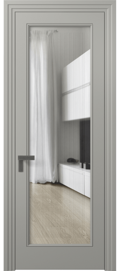 Дверь межкомнатная Rocca 8300 Матовый нейтральный серый Прозрачное стекло с гравировкой "Каннелюры", триплекс, 7 мм Фигурный наличник МНСР Цена 69519 ₽ Наличники уже входят в базовый комплект. Фабрика дверей Волховец 8 (800) 551 43 19 Межкомнатная дверь Rocca 8300 Матовый нейтральный серый Прозрачное стекло с гравировкой "Каннелюры", триплекс, 7 мм Цена 69519 ₽ | Volhovec