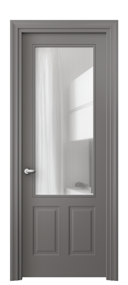 Дверь межкомнатная Esse 8522 Матовый классический серый Рифлёное стекло "Дюна", триплекс, 8 мм Фигурный универсальный наличник МКЛС Цена 72099 ₽ Наличники уже входят в базовый комплект. Фабрика дверей Волховец 8 (800) 551 43 19 Межкомнатная дверь Esse 8522 Матовый классический серый Рифлёное стекло "Дюна", триплекс, 8 мм Цена 72099 ₽ | Volhovec