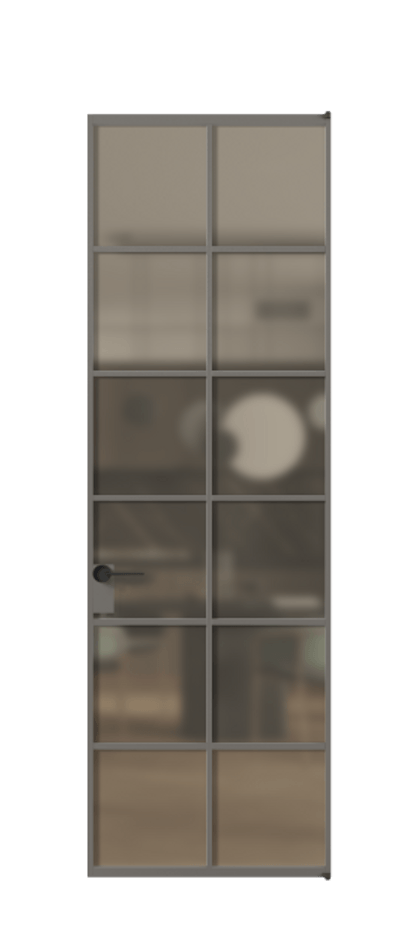 Алюминиевая дверь АЛПЛ040.05 Алюминий классический серый Сатинированное бронзовое стекло, триплекс. Без короба АКЛС Цена 128530 Стоимость комплекта двери включает:
1. Полотно (600/650/700/750/800/850/900/950*2000-2400 мм).
2. Короб
3. Комплект фурнитуры (2 торцевые петли и магнитный замок с ответной планкой). Фабрика дверей Волховец 8 (800) 551 43 19 Алюминиевая дверь АЛПЛ040.05 Алюминий классический серый Сатинированное бронзовое стекло, триплекс Цена 128530 | Volhovec