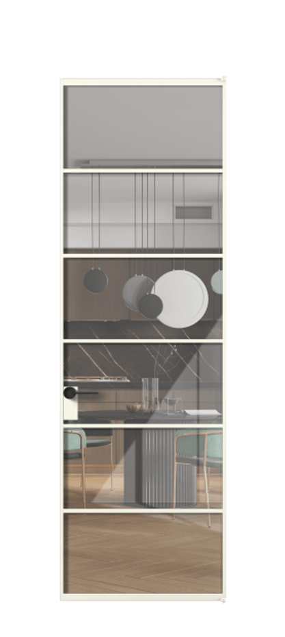 Алюминиевая дверь АЛПЛ040.04  Алюминий жемчужный Рефлективное прозрачное стекло "Stopsol", калёное, 6мм. Без короба АЖМ  Цена 7760 Стоимость комплекта двери включает: 
1. Полотно (600/650/700/750/800/850/900/950*2000-2400 мм).
2. Короб
3. Комплект фурнитуры (2 торцевые петли и магнитный замок с ответной планкой). Фабрика дверей Волховец 8 (800) 551 43 19  Алюминиевая дверь АЛПЛ040.04 Алюминий жемчужный Рефлективное прозрачное стекло "Stopsol", калёное, 6мм Цена 7760  | Volhovec