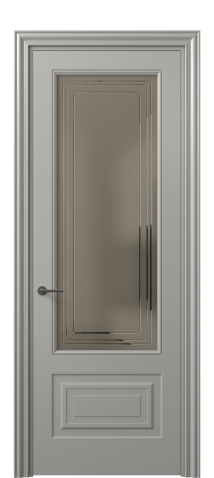 Дверь межкомнатная Mascot 8442 Матовый нейтральный серый Сатинированное бронзовое стекло с гравировкой "Грани", триплекс Фигурный наличник МНСР Цена 81799 ₽ Наличники уже входят в базовый комплект. Фабрика дверей Волховец 8 (800) 551 43 19 Межкомнатная дверь Mascot 8442 Матовый нейтральный серый Сатинированное бронзовое стекло с гравировкой "Грани", триплекс Цена 81799 ₽ | Volhovec