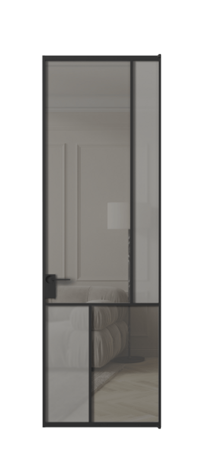 Дверь межкомнатная Mosaic АЛПЛ041.21 Алюминий Черный Сатинированное серое стекло, триплекс, 6 мм + Прозрачное серое стекло, триплекс, 6 мм Без короба чер Цена 150790 Стоимость комплекта двери включает:
1. Полотно (600/650/700/750/800/850/900/950*2000-2400 мм).
2. Короб
3. Комплект фурнитуры (2 торцевые петли и магнитный замок с ответной планкой). Фабрика дверей Волховец 8 (800) 551 43 19 Межкомнатная дверь Mosaic АЛПЛ041.21 Алюминий Черный Сатинированное серое стекло, триплекс, 6 мм + Прозрачное серое стекло, триплекс, 6 мм Цена 150790 ₽ | Volhovec