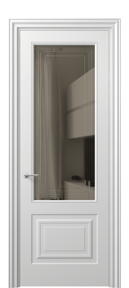 Дверь межкомнатная Mascot 8452 Матовый белоснежный Прозрачное бронзовое стекло с гравировкой "Грани", триплекс, 7 мм Фигурный наличник МБЛ Цена 77599 ₽ Наличники уже входят в базовый комплект. Фабрика дверей Волховец 8 (800) 551 43 19 Межкомнатная дверь Mascot 8452 Матовый белоснежный Прозрачное бронзовое стекло с гравировкой "Грани", триплекс, 7 мм Цена 77599 ₽ | Volhovec