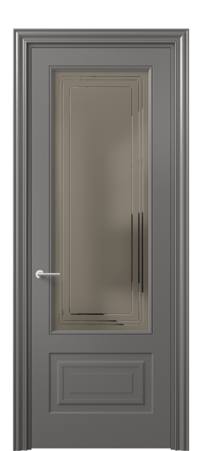 Дверь межкомнатная Маскот 8442 Матовый классический серый Сатинированное бронзовое стекло с гравировкой "Грани", триплекс Фигурный наличник МКЛС Цена 82499 ₽ Наличники уже входят в базовый комплект. Фабрика дверей Волховец 8 (800) 551 43 19 Межкомнатная дверь Маскот 8442 Матовый классический серый Сатинированное бронзовое стекло с гравировкой "Грани", триплекс Цена 82499 ₽ | Volhovec
