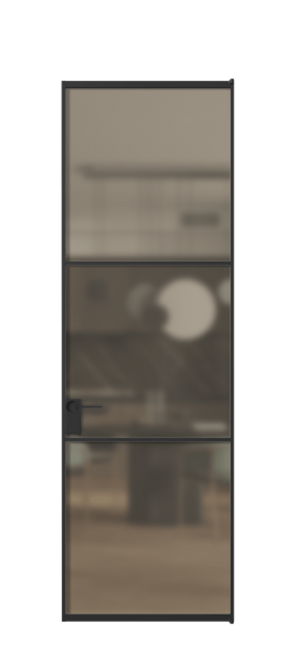 Алюминиевая дверь АЛПЛ040.03 Алюминий Черный Сатинированное бронзовое стекло, триплекс. Без короба чер Цена 120130 Стоимость комплекта двери включает:
1. Полотно (600/650/700/750/800/850/900/950*2000-2400 мм).
2. Короб
3. Комплект фурнитуры (2 торцевые петли и магнитный замок с ответной планкой). Фабрика дверей Волховец 8 (800) 551 43 19 Алюминиевая дверь АЛПЛ040.03 Алюминий Черный Сатинированное бронзовое стекло, триплекс Цена 120130 | Volhovec