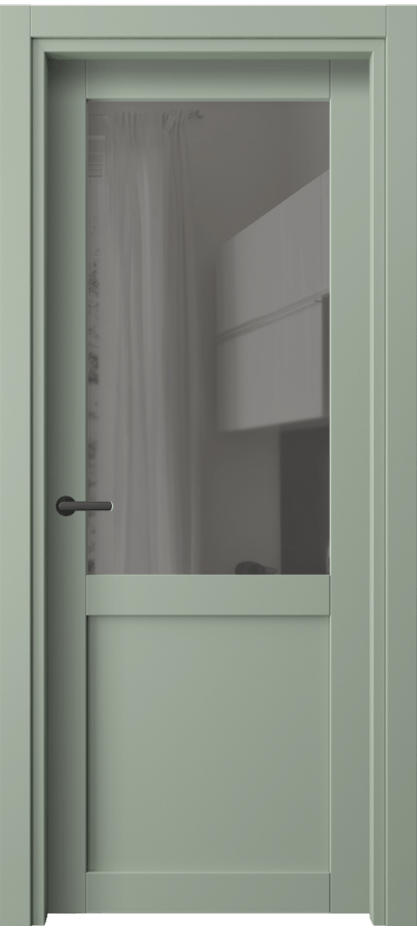 Дверь межкомнатная Нео 2122 ПЭТ светло-оливковый Прозрачное серое стекло, триплекс Гладкий классический наличник ПЭСО Цена 11500 ₽ Наличники уже входят в базовый комплект. Фабрика дверей Волховец 8 (800) 551 43 19 Межкомнатная дверь Нео 2122 ПЭТ светло-оливковый Прозрачное серое стекло, триплекс Цена 11500 ₽ | Volhovec