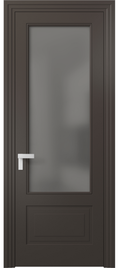 Дверь межкомнатная Rocca 8342 Матовый антрацит Сатинированное серое стекло, триплекс Каскадный компланарный наличник МАН Цена 77899 ₽ Наличники уже входят в базовый комплект. Фабрика дверей Волховец 8 (800) 551 43 19 Межкомнатная дверь Rocca 8342 Матовый антрацит Сатинированное серое стекло, триплекс Цена 77899 ₽ | Volhovec