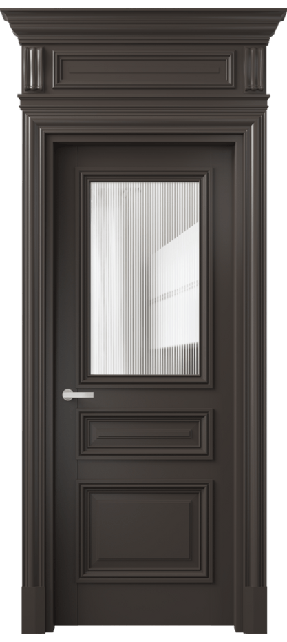 Дверь межкомнатная Антик 7304 Матовый антрацит Рифлёное стекло "Дюна", триплекс КЭП + Объёмный фриз + Карниз МАН Цена 168609 ₽ Наличники уже входят в базовый комплект. Фабрика дверей Волховец 8 (800) 551 43 19 Межкомнатная дверь Антик 7304 Матовый антрацит Рифлёное стекло "Дюна", триплекс Цена 168609 ₽ | Volhovec