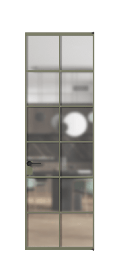 Алюминиевая дверь АЛПЛ040.05 Алюминий оливковый тёмный Сатинированное стекло "Matelux Crystal Vision", калёное, матовое, каленое 6 мм. Без короба АОТ Цена 157470 Стоимость комплекта двери включает:
1. Полотно (600/650/700/750/800/850/900/950*2000-2400 мм).
2. Короб
3. Комплект фурнитуры (2 торцевые петли и магнитный замок с ответной планкой). Фабрика дверей Волховец 8 (800) 551 43 19 Алюминиевая дверь АЛПЛ040.05 Алюминий оливковый тёмный Сатинированное стекло "Matelux Crystal Vision", калёное, матовое, каленое 6 мм Цена 157470 | Volhovec