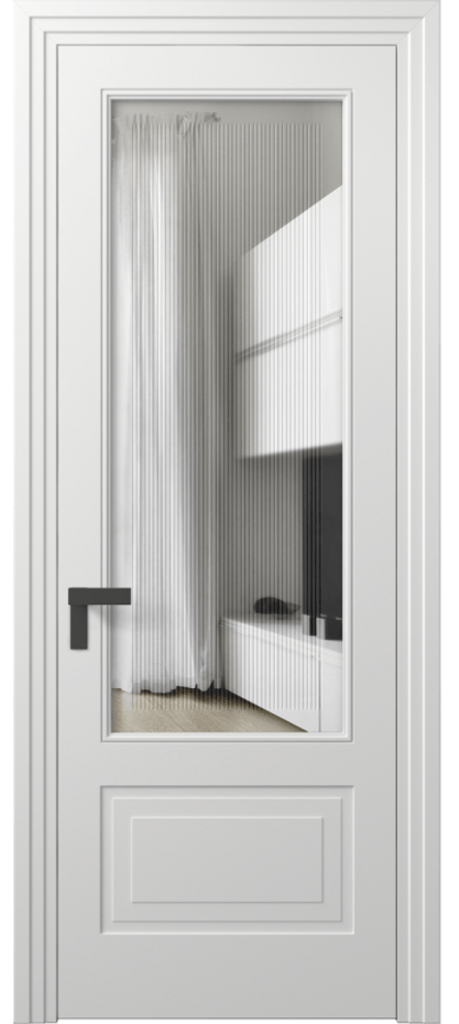 Дверь межкомнатная Rocca 8342 Матовый белоснежный Прозрачное стекло с гравировкой "Каннелюры", триплекс, 7 мм Каскадный компланарный наличник МБЛ Цена 86899 ₽ Наличники уже входят в базовый комплект. Фабрика дверей Волховец 8 (800) 551 43 19 Межкомнатная дверь Rocca 8342 Матовый белоснежный Прозрачное стекло с гравировкой "Каннелюры", триплекс, 7 мм Цена 86899 ₽ | Volhovec