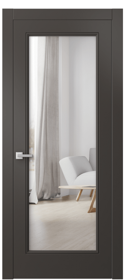 Дверь межкомнатная Linea 8300 Матовый антрацит Двустороннее зеркало, триплекс Гладкий компланарный наличник МАН* Цена 64719 ₽ Наличники уже входят в базовый комплект. Фабрика дверей Волховец 8 (800) 551 43 19 Межкомнатная дверь Linea 8300 Матовый антрацит Двустороннее зеркало, триплекс Цена 64719 ₽ | Volhovec