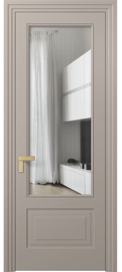 Дверь межкомнатная Rocca 8342 Матовый бисквитный Прозрачное стекло с гравировкой "Каннелюры", триплекс Каскадный компланарный наличник МБСК Цена 86899 ₽ Наличники уже входят в базовый комплект. Фабрика дверей Волховец 8 (800) 551 43 19 Межкомнатная дверь Rocca 8342 Матовый бисквитный Прозрачное стекло с гравировкой "Каннелюры", триплекс Цена 86899 ₽ | Volhovec