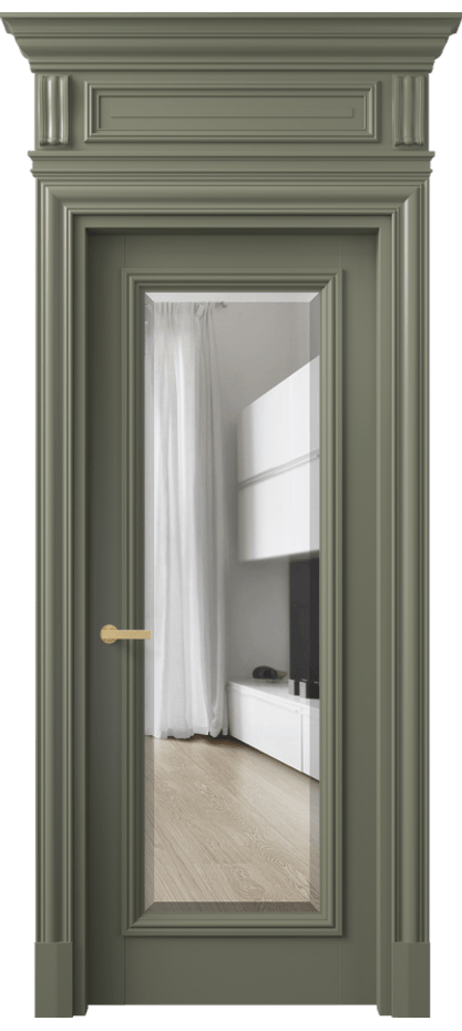 Дверь межкомнатная Антик 7300 Матовый оливковый тёмный Прозрачное стекло с фацетом КЭП + Объёмный фриз + Карниз МОТ Цена 164609 ₽ Наличники уже входят в базовый комплект. Фабрика дверей Волховец 8 (800) 551 43 19 Межкомнатная дверь Антик 7300 Матовый оливковый тёмный Прозрачное стекло с фацетом Цена 164609 ₽ | Volhovec