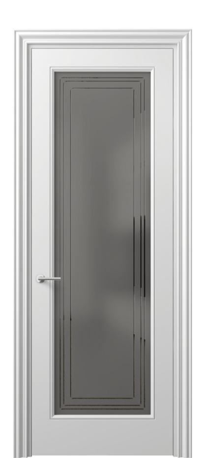 Дверь межкомнатная Mascot 8400 Матовый белоснежный Сатинированное серое стекло с гравировкой "Грани", триплекс, 7 мм Фигурный наличник МБЛ Цена 77599 ₽ Наличники уже входят в базовый комплект. Фабрика дверей Волховец 8 (800) 551 43 19 Межкомнатная дверь Mascot 8400 Матовый белоснежный Сатинированное серое стекло с гравировкой "Грани", триплекс, 7 мм Цена 77599 ₽ | Volhovec