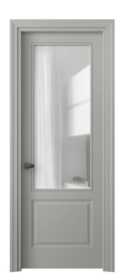 Дверь межкомнатная Esse 8552 Матовый нейтральный серый Рифлёное стекло "Дюна", триплекс Фигурный универсальный наличник МНСР Цена 64539 ₽ Наличники уже входят в базовый комплект. Фабрика дверей Волховец 8 (800) 551 43 19 Межкомнатная дверь Esse 8552 Матовый нейтральный серый Рифлёное стекло "Дюна", триплекс Цена 64539 ₽ | Volhovec