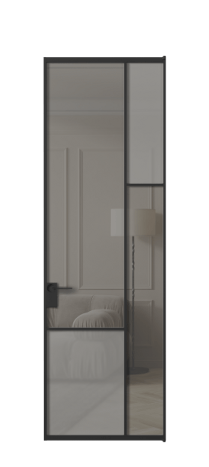 Дверь межкомнатная Mosaic АЛПЛ041.12 Алюминий Черный Сатинированное серое стекло, триплекс, 6 мм + Прозрачное серое стекло, триплекс Без короба чер Цена 123372 Стоимость комплекта двери включает:
1. Полотно (600/650/700/750/800/850/900/950*2000-2400 мм).
2. Короб
3. Комплект фурнитуры (2 торцевые петли и магнитный замок с ответной планкой). Фабрика дверей Волховец 8 (800) 551 43 19 Межкомнатная дверь Mosaic АЛПЛ041.12 Алюминий Черный Сатинированное серое стекло, триплекс, 6 мм + Прозрачное серое стекло, триплекс Цена 123372 ₽ | Volhovec