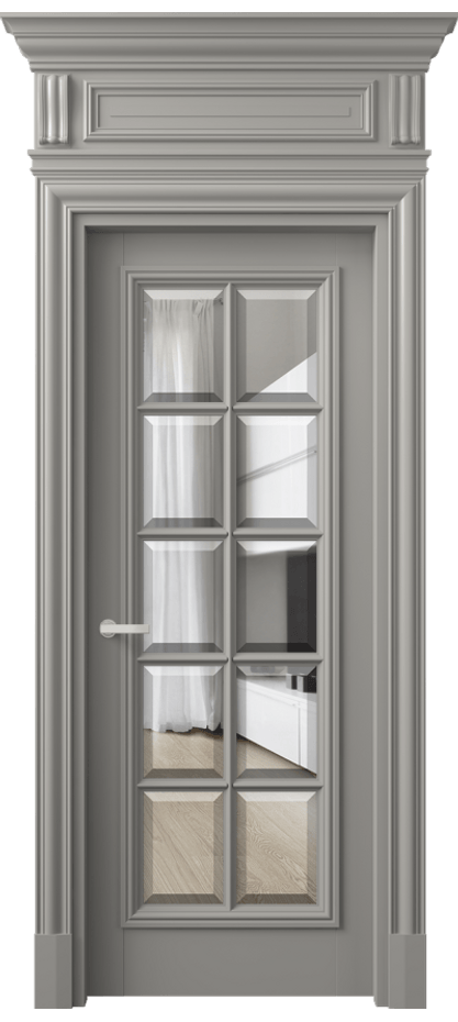 Дверь межкомнатная Антик 7310 Матовый нейтральный серый Прозрачное стекло с фацетом КЭП + Объёмный фриз + Карниз МНСР Цена 181709 ₽ Наличники уже входят в базовый комплект. Фабрика дверей Волховец 8 (800) 551 43 19 Межкомнатная дверь Антик 7310 Матовый нейтральный серый Прозрачное стекло с фацетом Цена 181709 ₽ | Volhovec