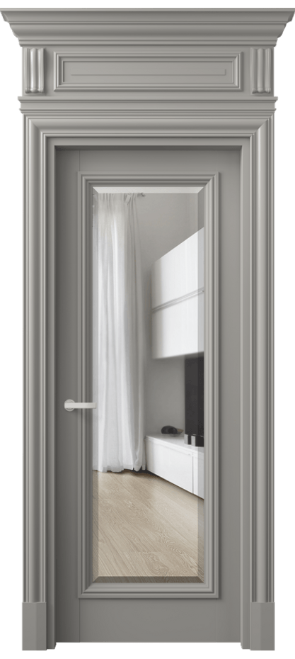 Дверь межкомнатная Антик 7300 Матовый нейтральный серый Прозрачное стекло с фацетом КЭП + Объёмный фриз + Карниз МНСР Цена 162309 ₽ Наличники уже входят в базовый комплект. Фабрика дверей Волховец 8 (800) 551 43 19 Межкомнатная дверь Антик 7300 Матовый нейтральный серый Прозрачное стекло с фацетом Цена 162309 ₽ | Volhovec