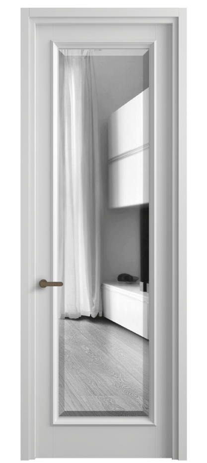 Дверь межкомнатная Шарм 6702 Матовый белоснежный Двустороннее зеркало с фацетом, триплекс Узкий классический наличник МБЛ Цена 100899 ₽ Наличники уже входят в базовый комплект. Фабрика дверей Волховец 8 (800) 551 43 19 Межкомнатная дверь Шарм 6702 Матовый белоснежный Двустороннее зеркало с фацетом, триплекс Цена 100899 ₽ | Volhovec