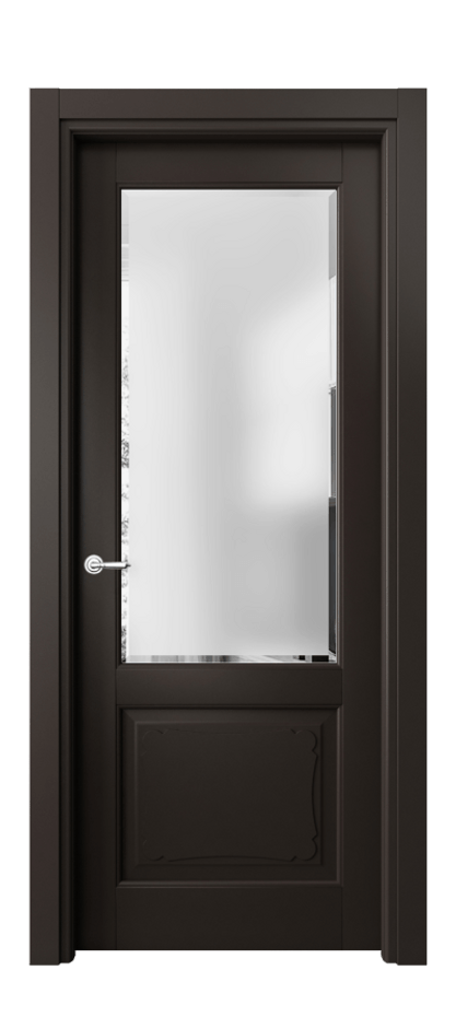 Дверь межкомнатная Тоскана Элегантэ 6322 Матовый антрацит Сатинированное стекло с фацетом Гладкий наличник МАН Цена 97099 ₽ Наличники уже входят в базовый комплект. Фабрика дверей Волховец 8 (800) 551 43 19 Межкомнатная дверь Тоскана Элегантэ 6322 Матовый антрацит Сатинированное стекло с фацетом Цена 97099 ₽ | Volhovec