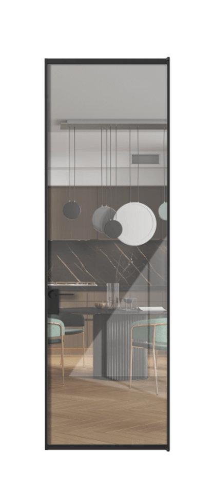 Алюминиевая дверь АЛПЛ040.01  Алюминий Черный Рефлективное прозрачное стекло "Stopsol", калёное, 6мм. Без короба чер Цена 133490 Стоимость комплекта двери включает: 
1. Полотно (600/650/700/750/800/850/900/950*2000-2400 мм).
2. Короб
3. Комплект фурнитуры (2 торцевые петли и магнитный замок с ответной планкой). Фабрика дверей Волховец 8 (800) 551 43 19  Алюминиевая дверь АЛПЛ040.01 Алюминий Черный Рефлективное прозрачное стекло "Stopsol", калёное, 6мм Цена 133490  | Volhovec