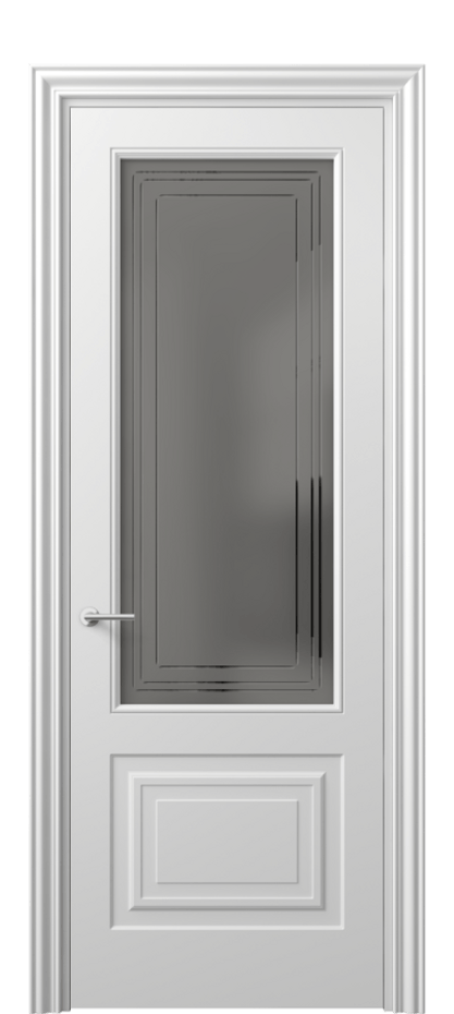 Дверь межкомнатная Mascot 8452 Матовый белоснежный Сатинированное серое стекло с гравировкой "Грани", триплекс, 7 мм Фигурный наличник МБЛ Цена 62079 ₽ Наличники уже входят в базовый комплект. Фабрика дверей Волховец 8 (800) 551 43 19 Межкомнатная дверь Mascot 8452 Матовый белоснежный Сатинированное серое стекло с гравировкой "Грани", триплекс, 7 мм Цена 62079 ₽ | Volhovec