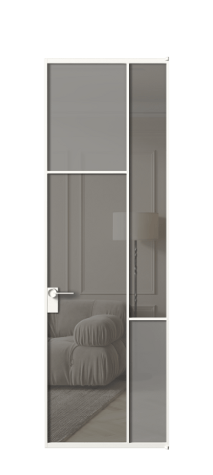 Дверь межкомнатная Mosaic АЛПЛ041.10 Алюминий Белый Сатинированное серое стекло, триплекс, 6 мм + Прозрачное серое стекло, триплекс, 6 мм Без короба бел Цена 150790 Стоимость комплекта двери включает:
1. Полотно (600/650/700/750/800/850/900/950*2000-2400 мм).
2. Короб
3. Комплект фурнитуры (2 торцевые петли и магнитный замок с ответной планкой). Фабрика дверей Волховец 8 (800) 551 43 19 Межкомнатная дверь Mosaic АЛПЛ041.10 Алюминий Белый Сатинированное серое стекло, триплекс, 6 мм + Прозрачное серое стекло, триплекс, 6 мм Цена 150790 ₽ | Volhovec