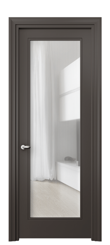 Дверь межкомнатная Esse 8502 Матовый антрацит Рифлёное стекло "Дюна", триплекс, 8 мм Фигурный универсальный наличник МАН Цена 72099 ₽ Наличники уже входят в базовый комплект. Фабрика дверей Волховец 8 (800) 551 43 19 Межкомнатная дверь Esse 8502 Матовый антрацит Рифлёное стекло "Дюна", триплекс, 8 мм Цена 72099 ₽ | Volhovec