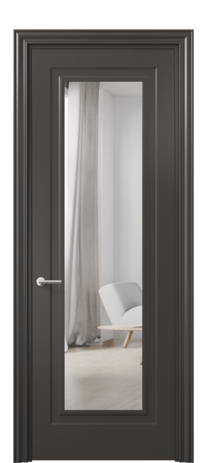 Дверь межкомнатная Mascot 8403 Матовый антрацит Двустороннее зеркало, триплекс, 7 мм Фигурный наличник МАН Цена 73099 ₽ Наличники уже входят в базовый комплект. Фабрика дверей Волховец 8 (800) 551 43 19 Межкомнатная дверь Mascot 8403 Матовый антрацит Двустороннее зеркало, триплекс, 7 мм Цена 73099 ₽ | Volhovec