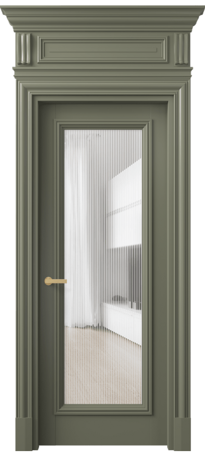 Дверь межкомнатная Антик 7300 Матовый оливковый тёмный Рифлёное стекло "Дюна", триплекс КЭП + Объёмный фриз + Карниз МОТ Цена 168609 ₽ Наличники уже входят в базовый комплект. Фабрика дверей Волховец 8 (800) 551 43 19 Межкомнатная дверь Антик 7300 Матовый оливковый тёмный Рифлёное стекло "Дюна", триплекс Цена 168609 ₽ | Volhovec