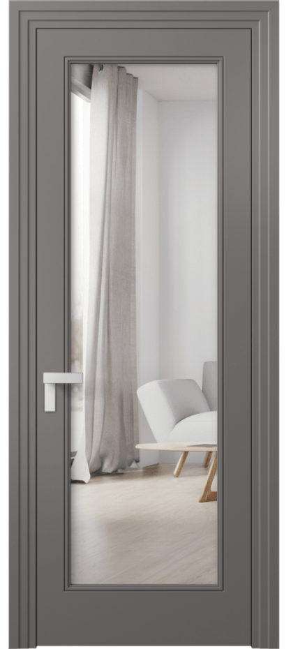 Дверь межкомнатная Rocca 8300 Матовый классический серый Двустороннее зеркало, триплекс Каскадный компланарный наличник МКЛС Цена 84899 ₽ Наличники уже входят в базовый комплект. Фабрика дверей Волховец 8 (800) 551 43 19 Межкомнатная дверь Rocca 8300 Матовый классический серый Двустороннее зеркало, триплекс Цена 84899 ₽ | Volhovec