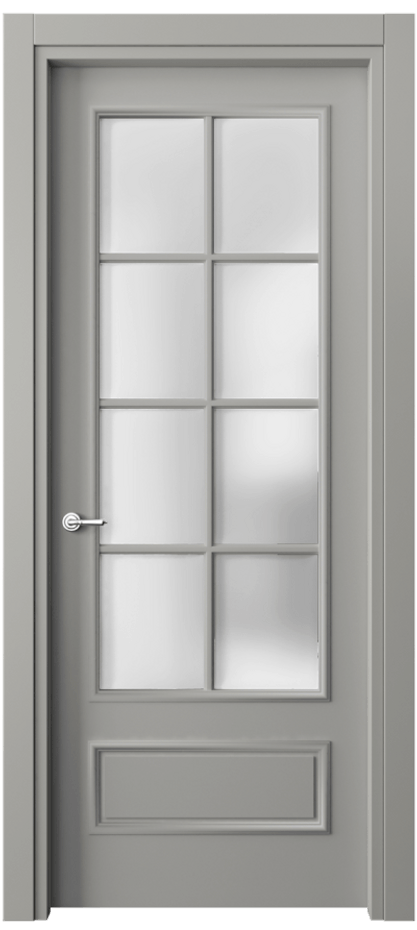 Дверь межкомнатная Paris 8112 Матовый нейтральный серый Сатинированное стекло Гладкий наличник МНСР Цена 61599 ₽ Наличники уже входят в базовый комплект. Фабрика дверей Волховец 8 (800) 551 43 19 Межкомнатная дверь Paris 8112 Матовый нейтральный серый Сатинированное стекло Цена 61599 ₽| Volhovec