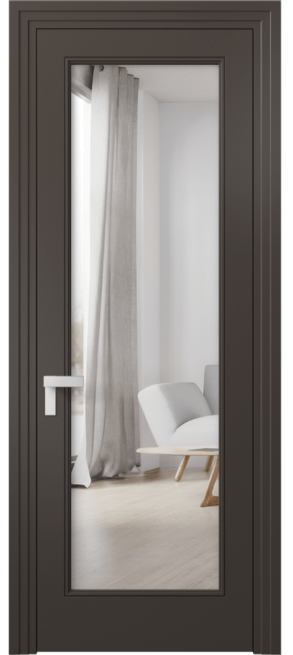 Дверь межкомнатная Rocca 8300 Матовый антрацит Двустороннее зеркало, триплекс Каскадный компланарный наличник МАН Цена 458050 AMD Наличники уже входят в базовый комплект. Фабрика дверей Волховец 8 (800) 551 43 19 Межкомнатная дверь Rocca 8300 Матовый антрацит Двустороннее зеркало, триплекс Цена 458050 AMD | Volhovec