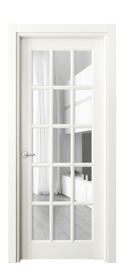 Дверь межкомнатная Тоскана Грильято 6311 Матовый жемчужный Прозрачное стекло Гладкий наличник МЖМ Цена 111899 ₽ Наличники уже входят в базовый комплект. Фабрика дверей Волховец 8 (800) 551 43 19 Межкомнатная дверь Тоскана Грильято 6311 Матовый жемчужный Прозрачное стекло Цена 111899 ₽ | Volhovec