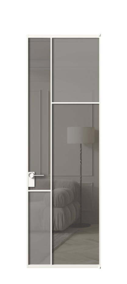 Дверь межкомнатная Mosaic АЛПЛ041.11 Алюминий Белый Сатинированное серое стекло, триплекс, 6 мм + Прозрачное серое стекло, триплекс, 6 мм Без короба бел Цена 150790 Стоимость комплекта двери включает:
1. Полотно (600/650/700/750/800/850/900/950*2000-2400 мм).
2. Короб
3. Комплект фурнитуры (2 торцевые петли и магнитный замок с ответной планкой). Фабрика дверей Волховец 8 (800) 551 43 19 Межкомнатная дверь Mosaic АЛПЛ041.11 Алюминий Белый Сатинированное серое стекло, триплекс, 6 мм + Прозрачное серое стекло, триплекс, 6 мм Цена 150790 ₽ | Volhovec