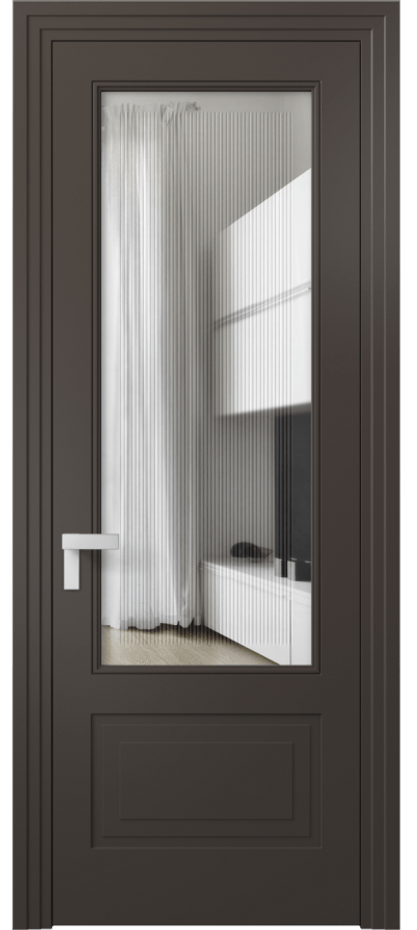 Дверь межкомнатная Rocca 8342 Матовый антрацит Прозрачное стекло с гравировкой "Каннелюры", триплекс, 7 мм Фигурный наличник МАН Цена 86899 ₽ Наличники уже входят в базовый комплект. Фабрика дверей Волховец 8 (800) 551 43 19 Межкомнатная дверь Rocca 8342 Матовый антрацит Прозрачное стекло с гравировкой "Каннелюры", триплекс, 7 мм Цена 86899 ₽ | Volhovec