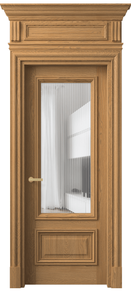 Дверь межкомнатная Антик 7306 Дуб пшеничный матовый Рифлёное стекло "Мору", триплекс КЭП + Объёмный фриз + Карниз ДПШ.М Цена 270949 ₽ Наличники уже входят в базовый комплект. Фабрика дверей Волховец 8 (800) 551 43 19 Межкомнатная дверь Антик 7306 Дуб пшеничный матовый Рифлёное стекло "Мору", триплекс Цена 270949 ₽ | Volhovec