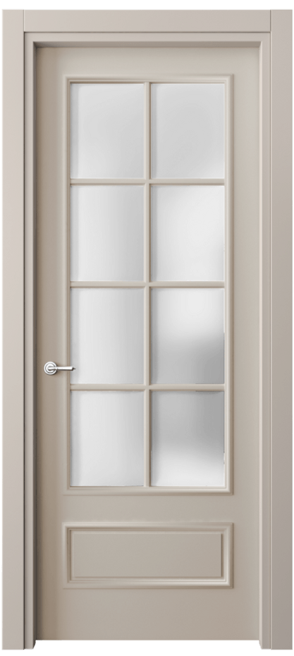 Дверь межкомнатная Paris 8112 Матовый светло-бежевый Сатинированное стекло Гладкий наличник МСБЖ Цена 76999 ₽ Наличники уже входят в базовый комплект. Фабрика дверей Волховец 8 (800) 551 43 19 Межкомнатная дверь Paris 8112 Матовый светло-бежевый Сатинированное стекло Цена 76999 ₽| Volhovec