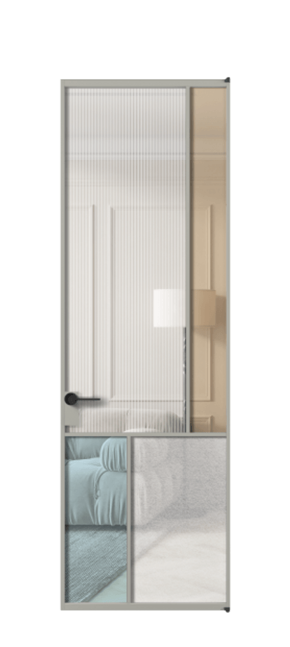 Дверь межкомнатная Mosaic АЛПЛ041.21 Алюминий нейтральный серый Комбинация стекол Группы 1 и Группы 3 Без короба АНСР  Цена 164100 Стоимость комплекта двери включает:
1. Полотно (600/650/700/750/800/850/900/950*2000-2400 мм).
2. Короб
3. Комплект фурнитуры (2 торцевые петли и магнитный замок с ответной планкой). Фабрика дверей Волховец 8 (800) 551 43 19 Межкомнатная дверь Mosaic АЛПЛ041.21 Алюминий нейтральный серый Комбинация стекол Группы 1 и Группы 3 Цена 164100 ₽ | Volhovec